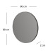 DOMINICA дзеркало 80 taupe / дуб silverjack