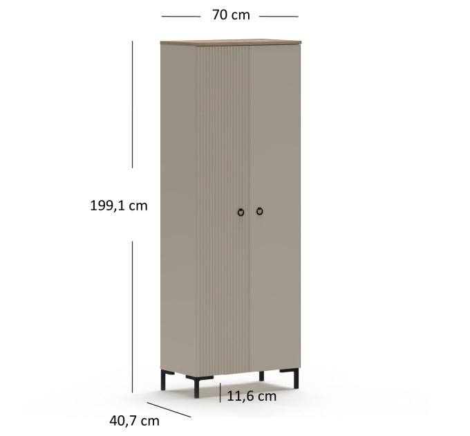 DOMINICA шафа 2d taupe / дуб silverjack