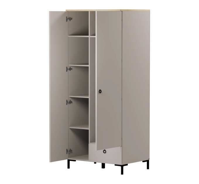 DOMINICA шафа 2d1s taupe / дуб silverjack