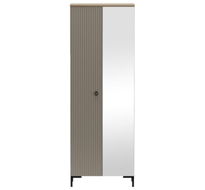 DOMINICA шафа з дзеркалом 2d taupe / дуб silverjack