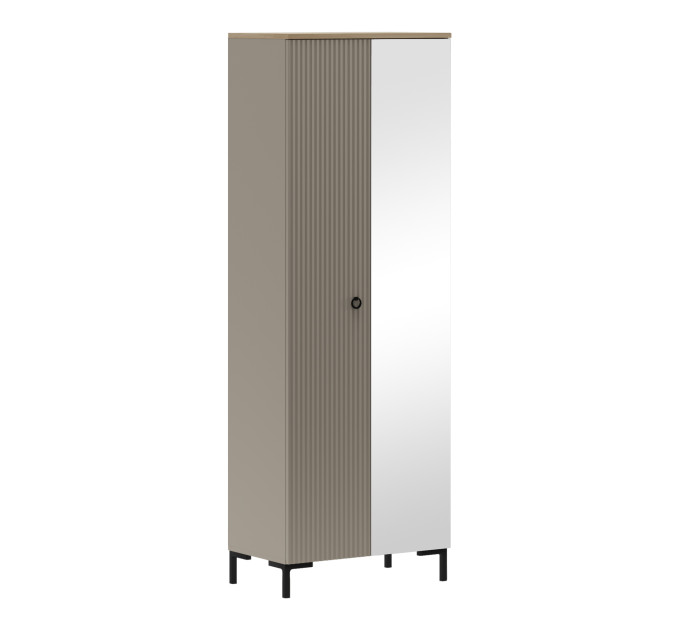 DOMINICA шафа з дзеркалом 2d taupe / дуб silverjack