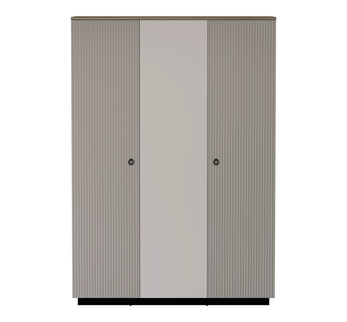 DOMINICA шафа з дзеркалом 3d taupe / дуб silverjack