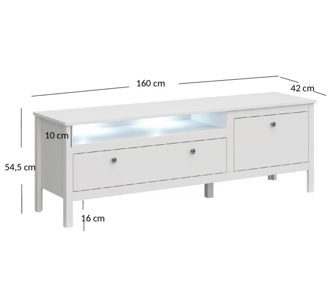 OLE шафка ТВ 1s1k/160 білий