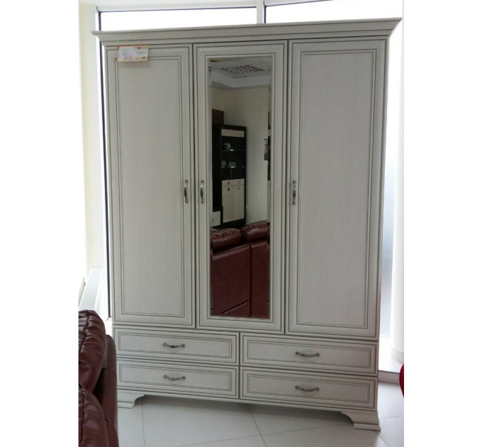 TIFFANY шафа з дзеркалом 3d4s woodline крем