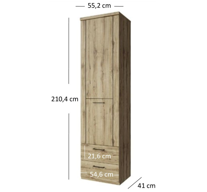 DOORSET шафка 1d2s дуб navarra