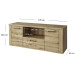 DOORSET шафка ТВ 2d1s/135 дуб navarra