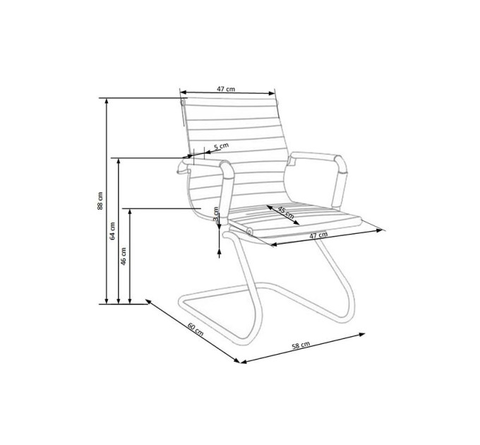 Крісло PRESTIGE SKID чорний
