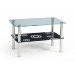 Стіл журнальний HALIA прозорий/чорний