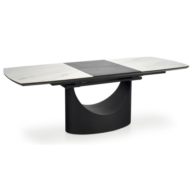 Стіл OSMAN білий мармур/чорний