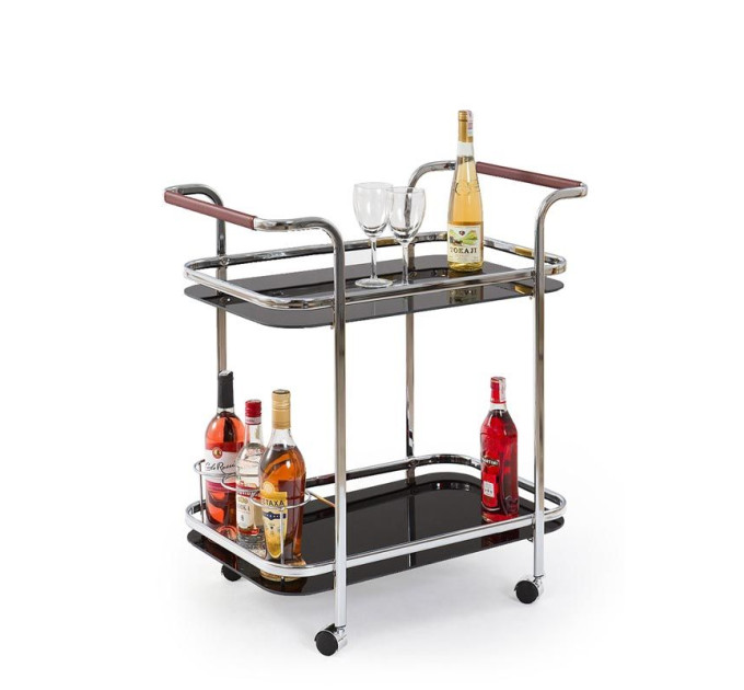 Стiл сервірувальний BAR-7 чорний/хром