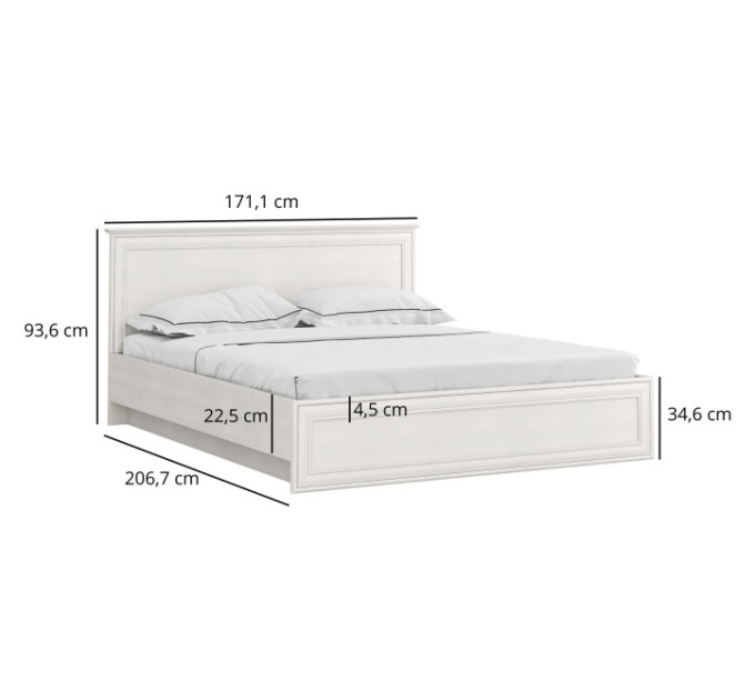 TIFFANY II ліжко 160 fineline крем